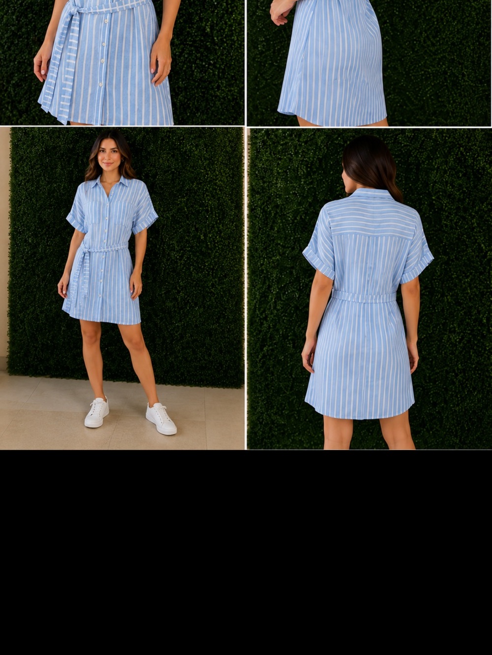 Nautica Light Blue & White Striped Shirt Dress # 103